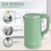 COOKTRON 1.7L Electric Kettle Quiet, Double Wall Hot Water Boiler
