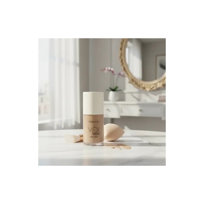 Vfx Pro Fundation Base De Maquillaje Liquida Natural Beige12