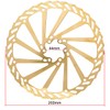 Chooee 203mm Disc Brake Rotor，MTB Brake Rotor 203mm With Bolts，2pcs，Gold