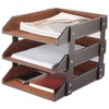 Very Sturdy 3 Tier Leather Desk File Rack for Office