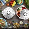 Ziliny 24 Disposable Aluminum Pot with Lid Round Foil Pans