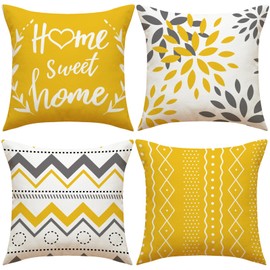 CLVEDU 4Pack Pillow Covers 18x18In Throw Pillow Case Cushion Covers Colorful Printed Throw Pillow Covers, Pillow Case Cushion for Home Couch Sofa Decorative, Gifts 45x45cm(Style48)