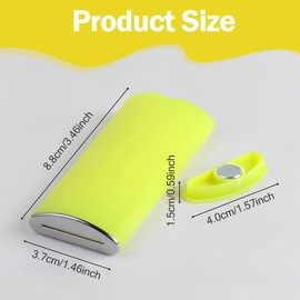 Portable Storage Boxes, Fluorescent Yellow Small Storage Box with Magnetic Sheet, Small Plastic Box for Daily Organisation Compact Organiser Boxes of Utility Items, Car Film Tools