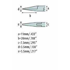 Schmitz 4317HS22 Beading Bending Pliers 140 mm - Bends Wires into Desired Shape - ESD/EGB Safe Dissipative - Inserted Pliers for Professionals - Made in Germany - Solingen