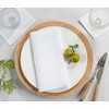 Saro Lifestyle Plain Linen Table Napkins (Set of 4), White,