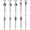 Wolfride 10Pcs HSS Router Bits, Carbide Engraving Bit Set with