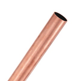M METERXITY 1-Pack 200mm Copper Round Tube, 25mm OD 1mm Wall Thickness Copper Seamless Tubing for Construction/Machining/DIY Crafting, Metal Straight Pipe [1x0.04x7.87IN]