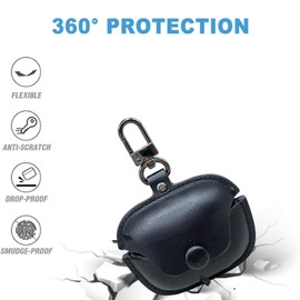 [3 in 1] TSVSXS Case Compatible with Bose Ultra Open Earbuds, Soft Leather Shockproof Protective Cover for Bose Open Ear Wireless Earbuds with Cleaning Kit