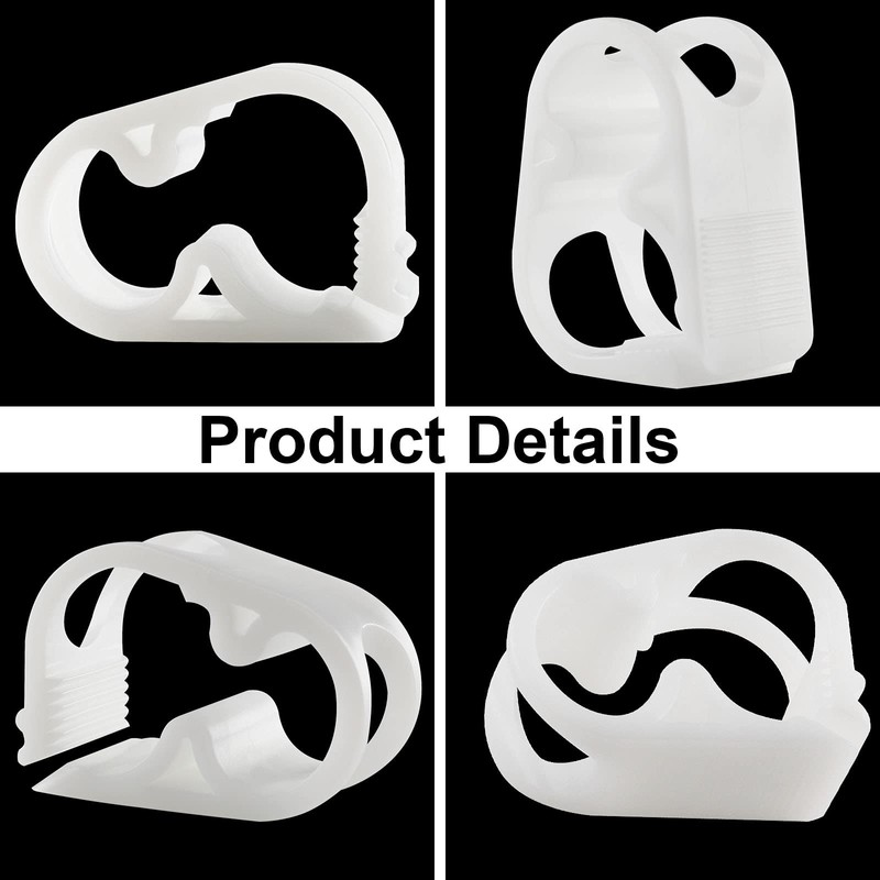 Kyuionty 1/4" - 1/2" Plastic Tubing Clamps Adjustable Tube Clamp,