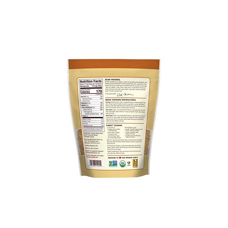 Bob's Red Mill Organic Kamut(R) Khorasan Wheat Berries, 24 Oz