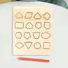 Perfk Shape and Number Tracing Board Wooden Writing Practice Board