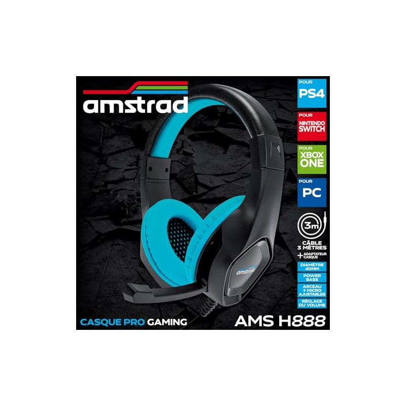 Pro Gaming AMSTRAD H888 Blue