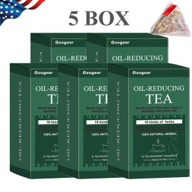 Unbranded Oil-Reducing Tea-10 Herbal with Excellent Formula, Oil Cleansing Tea for Liver - 5 BOX=75 Bags