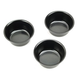 3 Pack Mini Nonstick Pie Pans Mould Makers Baking Tin for Tarts,Tartlets,Cupcakes,Pies,Cheesecakes,Bread (Round)