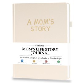 SIMSIMY Mom Life Story Book Journal, A Mother’S Guided Journal with Prompt Questions to Share Her Journey & Memories, Meaningful Family Keepsake Gift for Mother's Day, Birthday, Christmas from Daughter & Son
