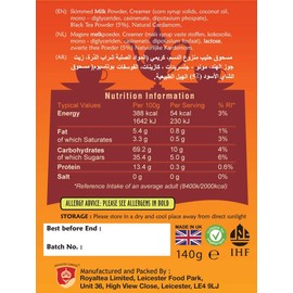 Royal Chai Karak Chai Unsweetened 180g (Pack of 4) – Premium Instant Tea – Karak Tea – Natural – Instant Karak Indian Tea