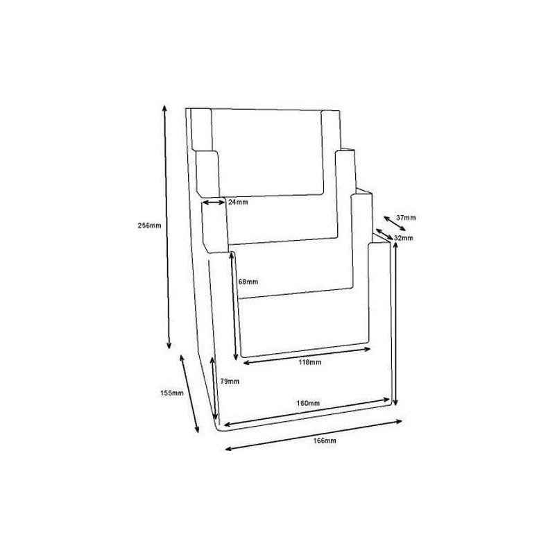 Brochure Holder A5 4-Tier Leaflet Stand Flyer Stand