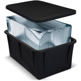 Molde para cubitos de hielo XXL con tapa, 5,4 kg, extra grande, para baño frío o refrigeradores, molde de silicona reutilizable, enfriadores de baño, escultura de hielo