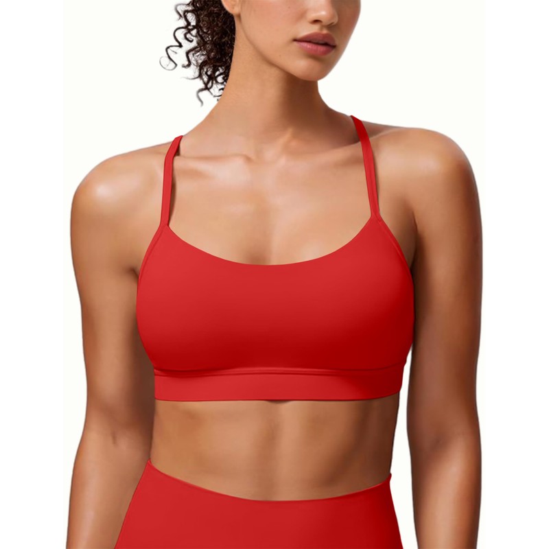 Padded Y-Back Sports Bra for Women - Racerback Low Impact