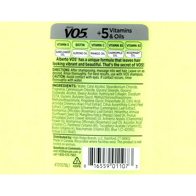 Herbal Escapes Kiwi Lime Squeeze Conditioner By Alberto Vo5, 15