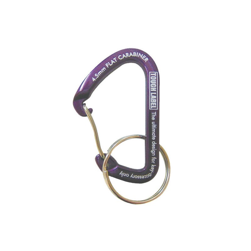 タフレーベル(TOUGH LABEL) カラビナ フラット4.5mm 黒×紫 VEX-113
