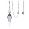 Jovivi Natural Aquamarine Healing Crystal Pendulums for Dowsing Divination 6