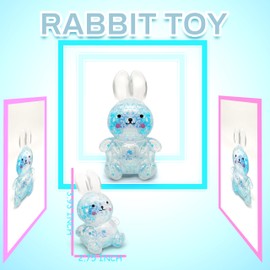 ZTATU Bunny Stress Ball Squishy Toys for Kids (1PCS) Animal Toys Sensory Stress Balls for Adults, Squishy Sugar Ball Stress Relief Toy Party Favors Goodie Bags Stuffers, Easter Basket Stuffers (Blue)