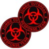 2 Pack 3" Zombie Outbreak Response Team Sticker Red/Black