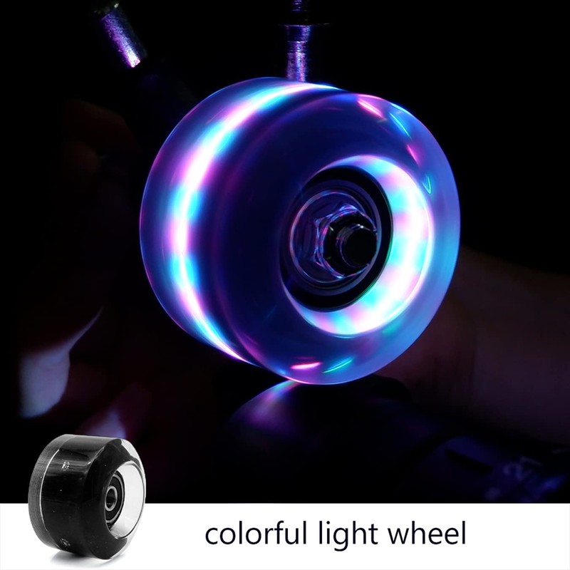 Nezylaf Light Up Roller Skate Wheels 8 Pack, 78A Hardness