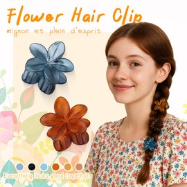 NJCXOLA Pack of 6 Medium Size Hair Clips Flower Hair Clips Women Cute Flower Shaped for Women Girls Hair Styling Accessories, Flower Hair Clip for Thick Hair