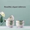 5 Pack Porcelain Bowls With Lotus Pattern, 4.5" x 2.36"