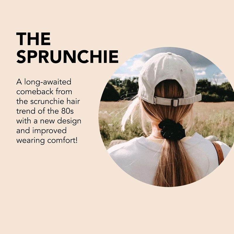 invisibobble Sprunchie Spiral Hair Ring - True Black- 2 Pack