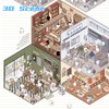 AiMQnLe DIY 3D House Scene Stickers - 8 Sets, Restaurant
