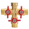 Garden Hose Splitter 3 Way, Heavy Duty 3-Way Brass Valve