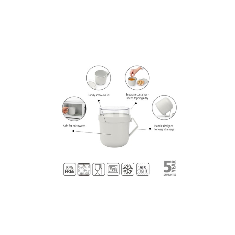 Brabantia - Make & Take Suppenbecher 0.6L - mit Aufschraubbarem