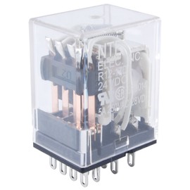 NTE Electronics R14-17D10-24 Series R14 General Purpose DC Relay, 4PDT Contact Arrangement, 10 Amp, 24 VDC