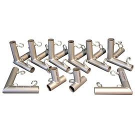 VANTA SPORTS Triple 10' DIY Powder Coated Rust Resistant 10 Piece Golf Frame Corner Kit Fittings with Threaded Eye-Bolts