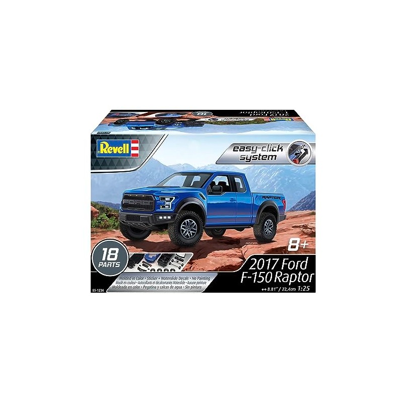 Revell 85-1236 2017 Ford F-150 Raptor 1:25 Scale 18-Piece Skill