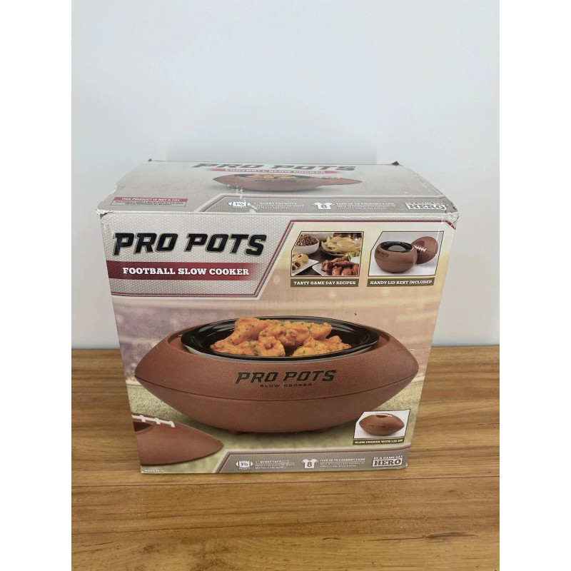 Select Brands Pro Pots Football Slow Cooker 1.5 Quart Kitchen