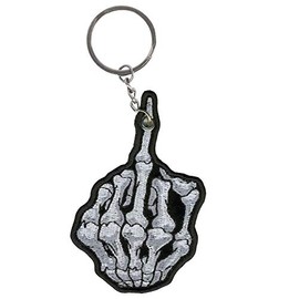 Hot Leathers KCH1040-24651 Skeleton Finger Embroided Key Chain