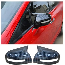 MUXEE Side Mirror Cover, for Honda Civic 2012 2013 Turn Signal housing,Sports Rear View Mirror Cover Accessories-Carbon Fiber（with Turn Signal Slot）