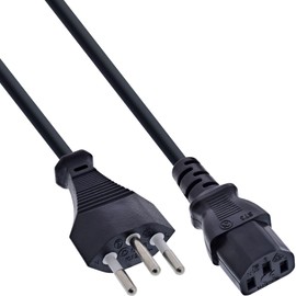 InLine Power Cable – Switzerland Plug to C13 – 1 m, 16651R