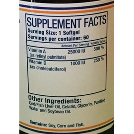 Pure Herbs, Ltd. Vitamin A & D Capsules (60 caps)