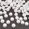 MajorCrafts® 200pcs 9mm White Flat Back Half Round Resin Pearls