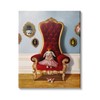 Stupell Industries Princess Rabbit Royal Heir Red Throne Funny Animal,