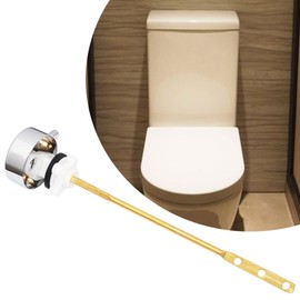 F Fityle Toilet Tank Flush Lever Toilet Trip Lever Push Button Practical Brass Arm Bathroom Toilet Lever Replace for Restroom Home, M1418
