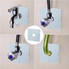 Bntyok 2 Pcs Wall Split Flange 0.86"/22mm ABS Square Self-Adhesive