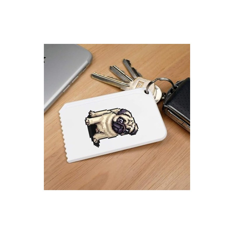 'Pixel Art Pug Puppy' Plastic Ice Scraper (IC00034717)