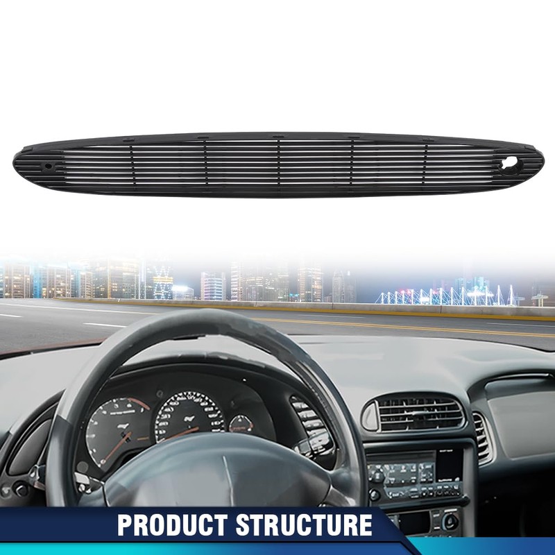 PIT66 Front Black Upper Defrost Grill Grille Vent Compatible with