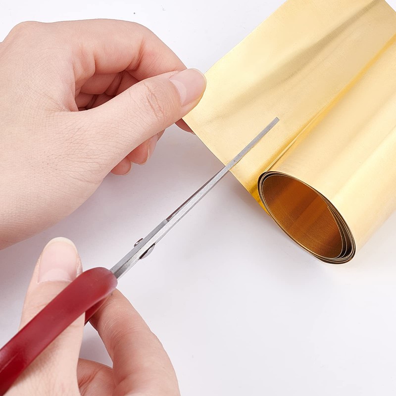 OLYCRAFT Gold Brass Sheet Metal Foil Plate 0.1 mm Brass